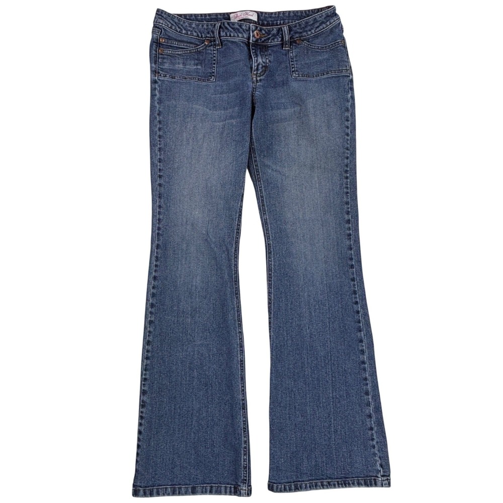 Duck Head Jeans Co Womens 11 Long Bootcut Blue Denim Low Rise Patch Pocket Y2K